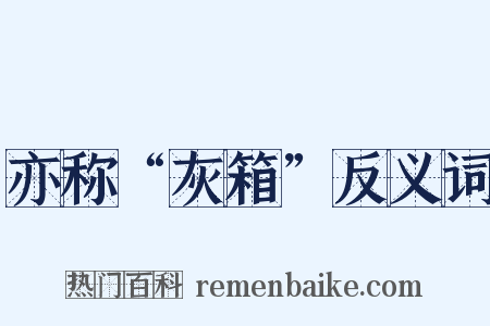 亦称“灰箱”反义词是什么意思的图片